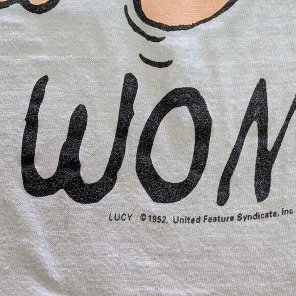 Peanuts Lucy 'I Am Woman" 1952 Licensed Novel Teez T-Shirt - Size L - Picture 2 of 6